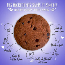 BOITE DISTRIBUTRICE COOKIES TOUT CHOCOLAT : 20 Cookies en sachets papier individuels de 35g