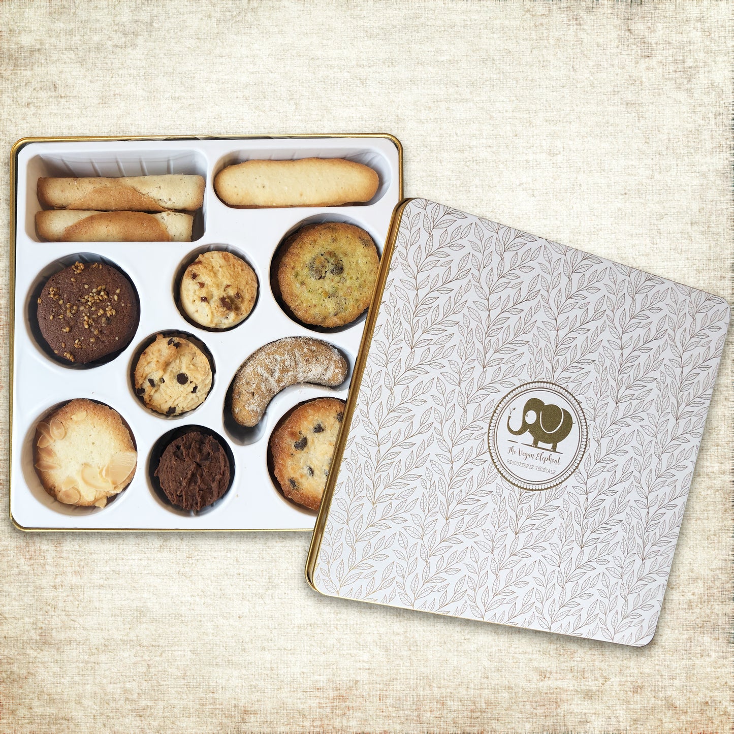 À DÉCOUVRIR 🌟 COFFRET SELECTION DE FÊTES BIO & VEGAN - 10 catégories de biscuits fins 270G