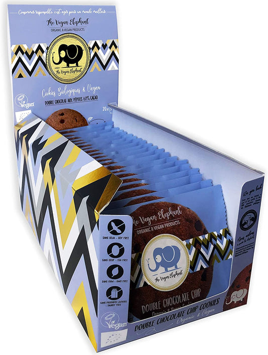 BOITE DISTRIBUTRICE COOKIES TOUT CHOCOLAT : 20 Cookies en sachets papier individuels de 35g