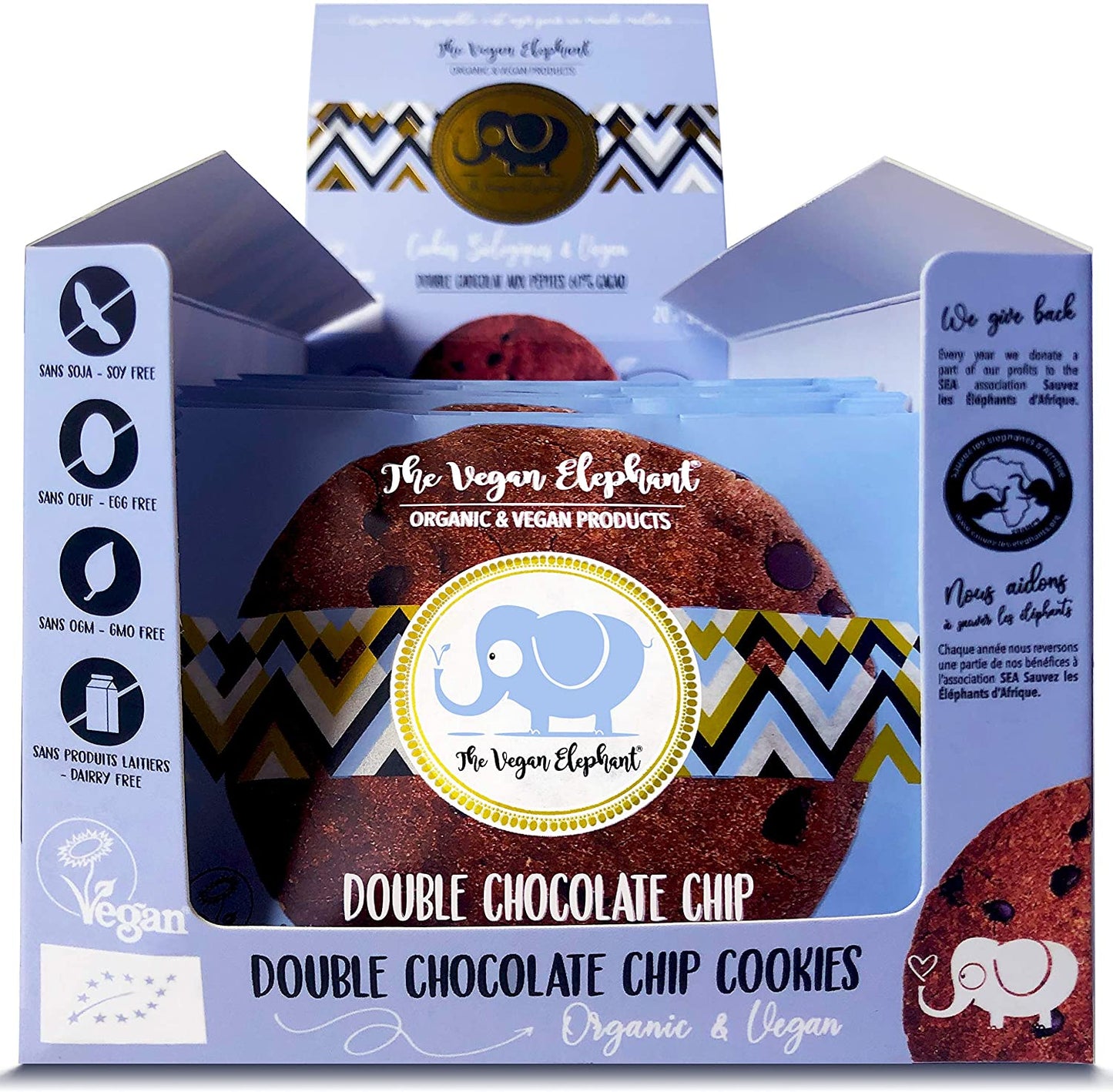 ALL CHOCOLATE COOKIES DISPENSER BOX: 20 Cookies in individual 35g paper bags