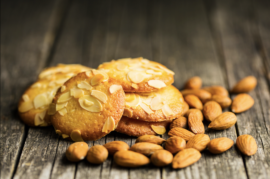 ORGANIC &amp; VEGAN ALMOND TUILES with Slivered and Golden Almonds - 200g
