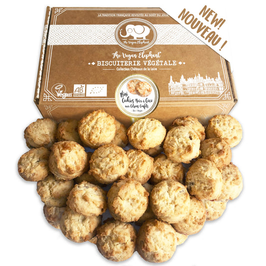 MINI COOKIES BIO & VEGAN Noix de Coco-Citrons confits- Boite de 300G