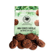 140g Organic & Vegan Double chocolate chip cookies - Eco-friendly paper bags